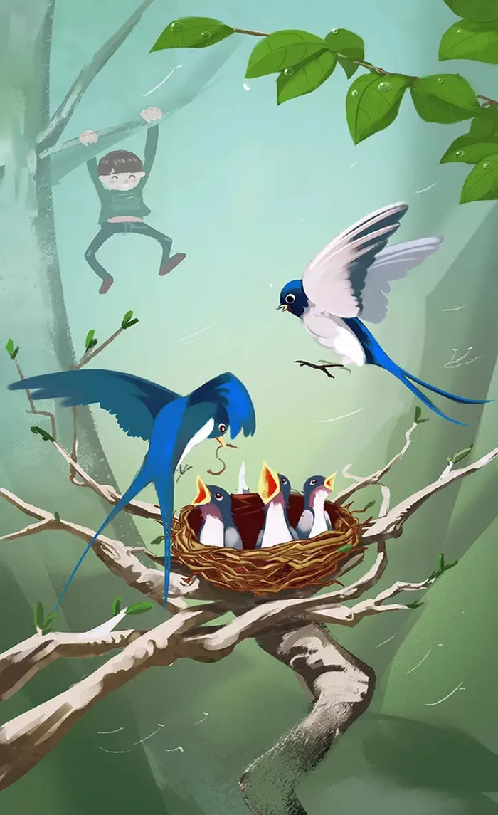 春天燕子海报设计高清