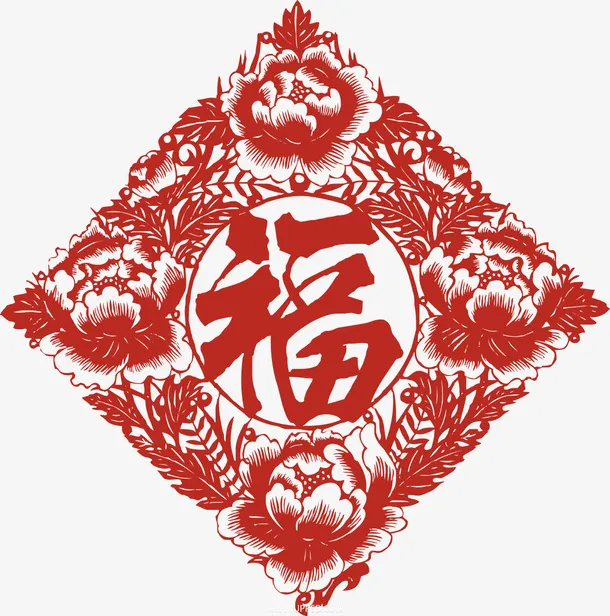 春节福字剪纸福字免抠