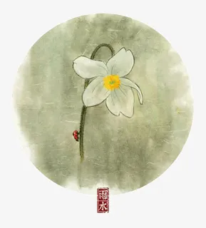 传统二十四节气雨水免抠