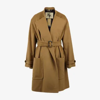 秋冬修身立领山羊绒大衣免抠