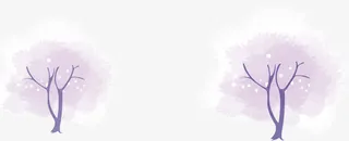 手绘创意唯美树木合成免抠