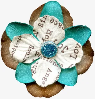 冬天纸张花朵免抠