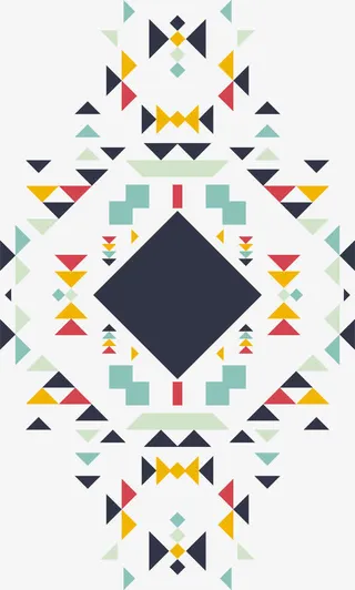 几何菱形无缝图案免抠