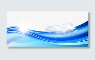 蓝色底纹装饰配景免抠