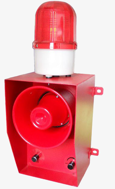 红色消防报警器免抠