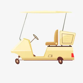 浅色游览车免抠