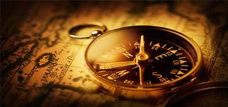 怀旧主题航海指南针海报背景高清