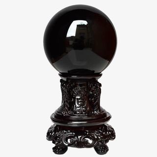 黑曜石球形摆件免抠