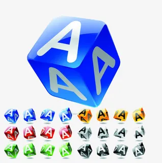 字母方体蓝色素材免抠