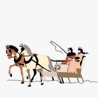 雪后马车免抠