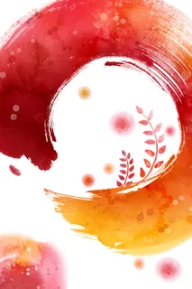 红色圆圈背景元素高清