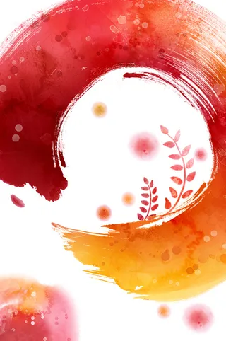 红色圆圈背景元素高清