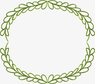 绿色春季树藤标签免抠