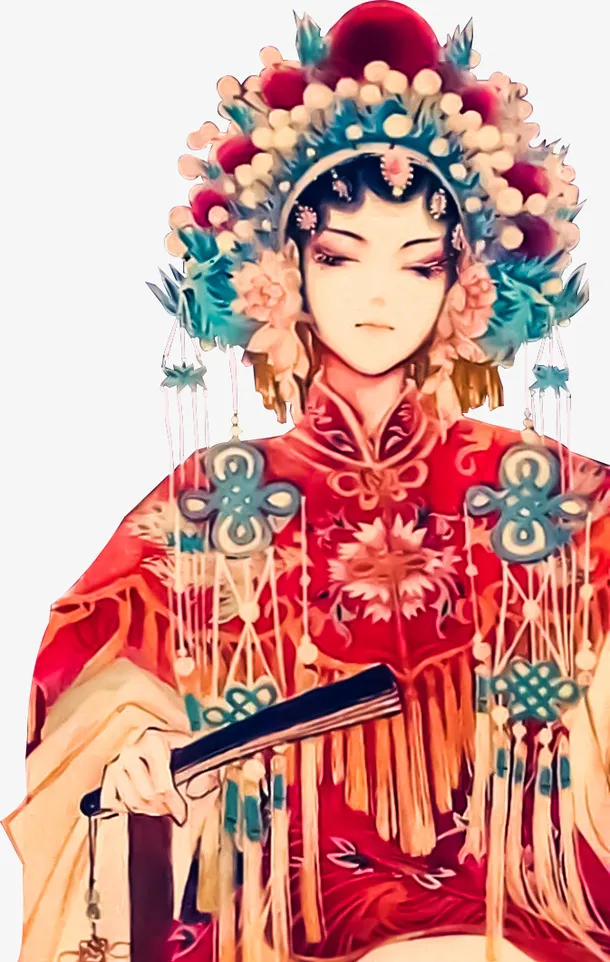 京剧花旦中国风免抠