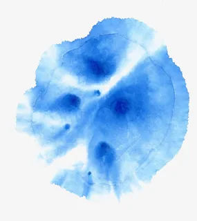 蓝色泼墨免抠