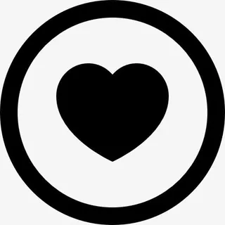 像心脏在圆形按钮图标免抠