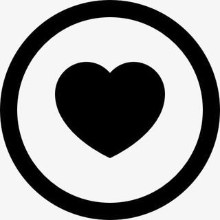 像心脏在圆形按钮图标免抠