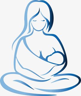 简约线条母乳喂养矢量免抠