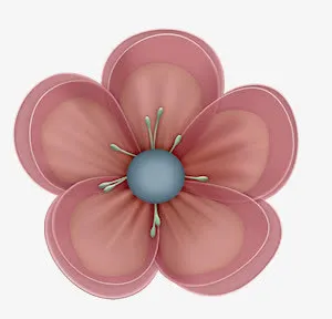 手绘盛开花朵元素免抠