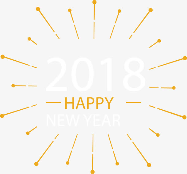 矢量金色绽放烟花标签免抠