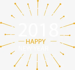 矢量金色绽放烟花标签免抠