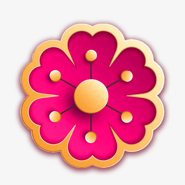 手绘新年装饰梅花免抠