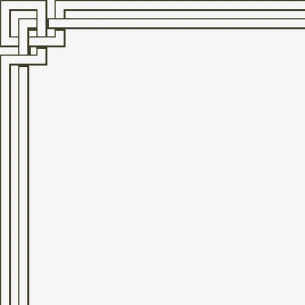 白色简约扭曲框架免抠