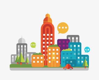 扁平化房子房屋免抠手绘/卡通卡通元素