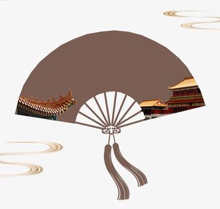 新中式中国风扇子免抠