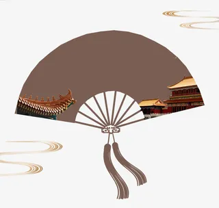 新中式中国风扇子免抠