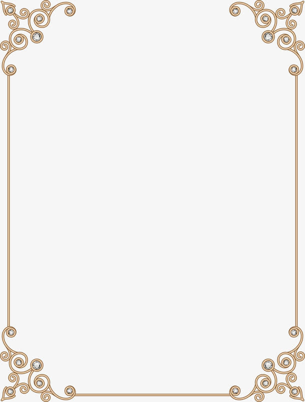 金色钻石框架免抠