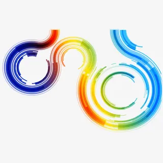 动感炫彩光圈特效免抠png免抠