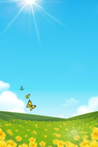 文艺清新草地春天阳光郊游踏青背景图高清