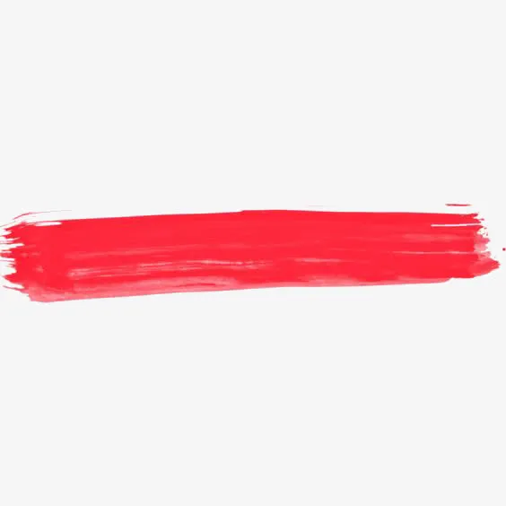 红色水墨线条免抠