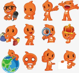 淘宝公仔吉祥物表情大集合免抠