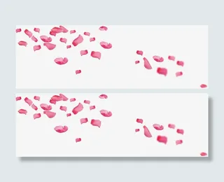 粉色花瓣企业诚信宣传图片免抠