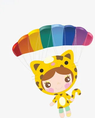 卡通小女孩矢量图免抠