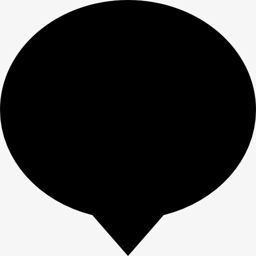 Oval黑语音气球图标免抠