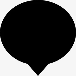 Oval黑语音气球图标免抠