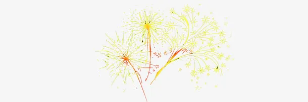 金色绽放烟花免抠