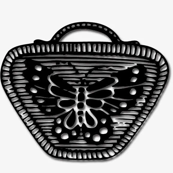 刺绣花纹  中国风 黑白花免抠
