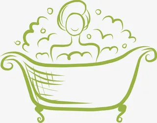 SPA创意泡澡素材免抠