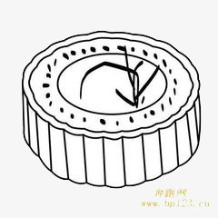 手绘月饼免抠