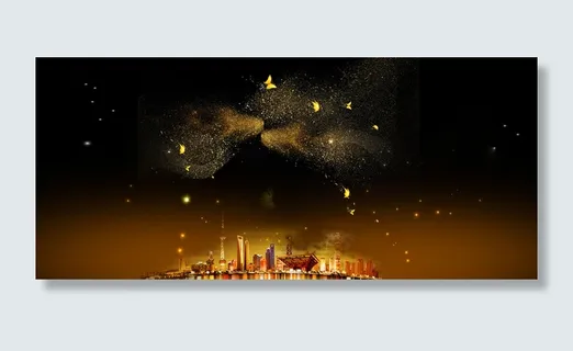 黑金城市大气背景banner高清