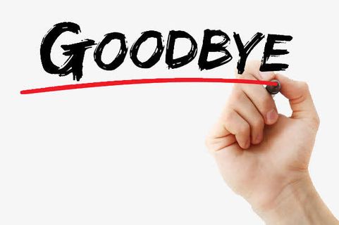 手写毛笔字goodbye免抠