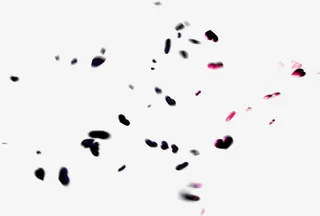黑色心形碎片七夕免抠