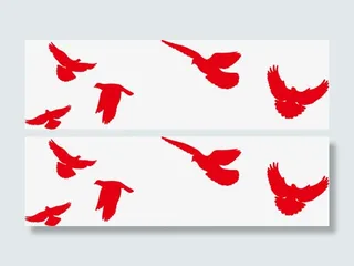 红色和平鸽党建免抠