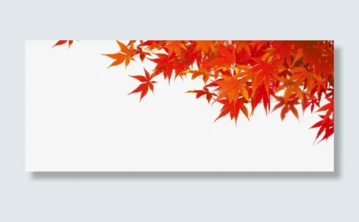 卡通枫叶枫树迎风飘免抠