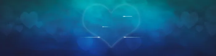 中秋深色夜空心型banner高清