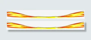 黄色悬浮丝带招聘免抠